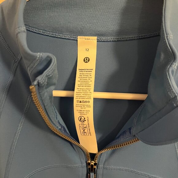 NWT Lululemon Define Jacket in Nulu - Size 12 - Pool Party Blue Silver Zipper - Picture 7 of 7